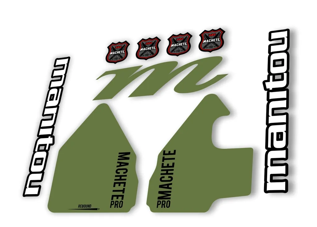 Manitou Machette 110 Pro 2020 Fork Suspension Decal Kit Sticker Olive - 1
