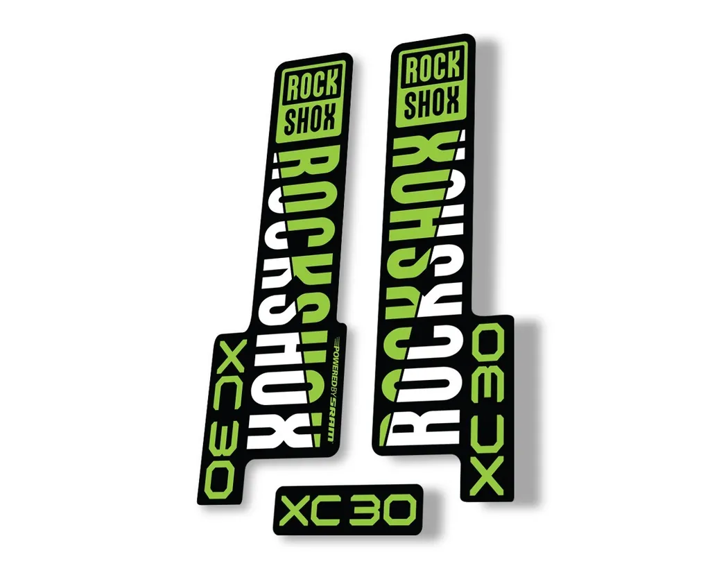 Rock Shox XC 30 2020 Fork Decal Mountain Bike Cycling Sticker Adhesive Green - 1