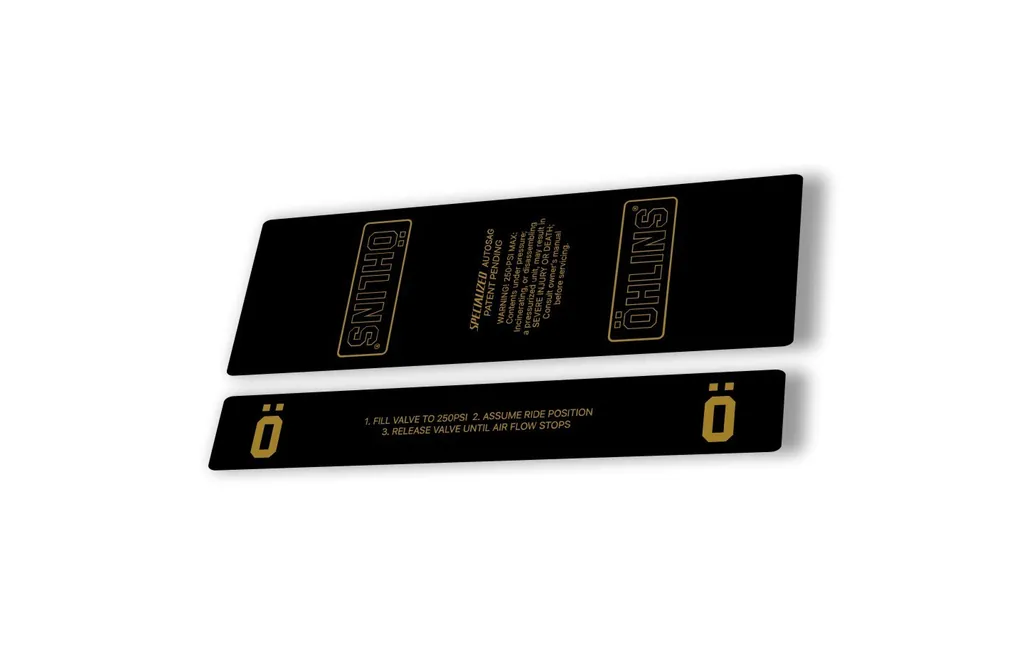 Ohlins STX22 Rear Shock Decal Mountain Bike Cycling Sticker Adhesive Gold - 1