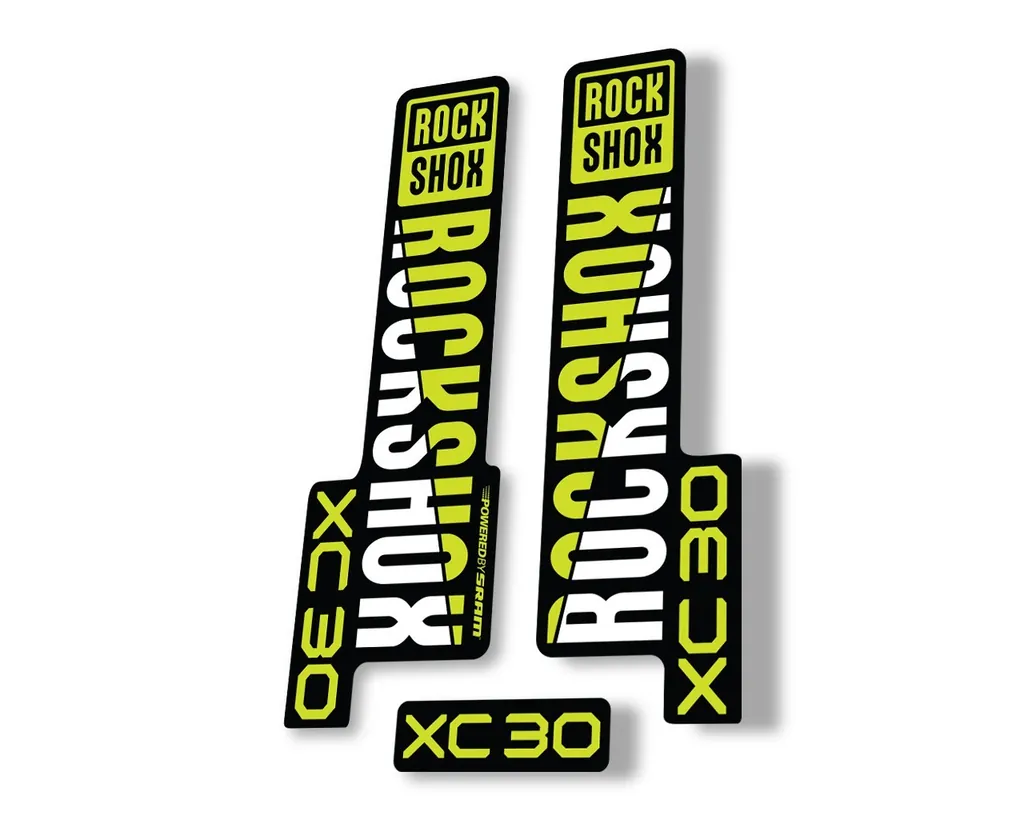 Rock Shox XC 30 2020 Fork Decal Mountain Bike Cycling Sticker Adhesive L. Green - 1