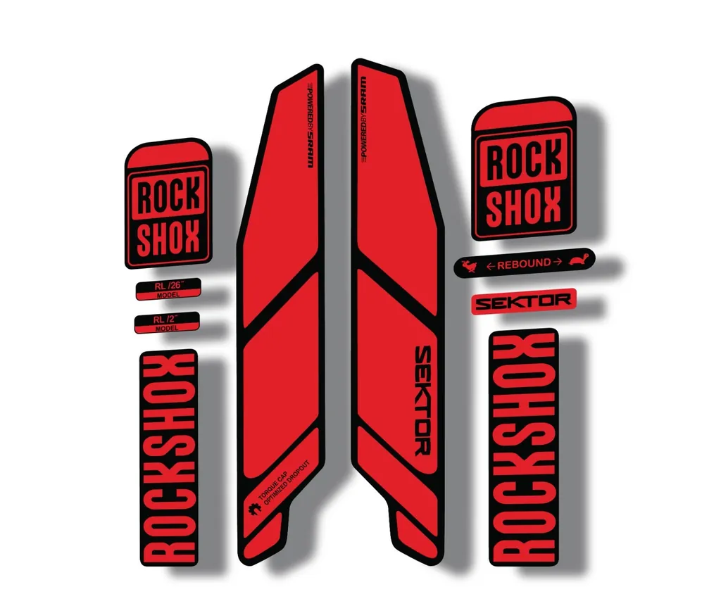 Rock Shox SEKTOR 2015 Fork Decal Mountain Bike Cycling Sticker Adhesive Red - 1
