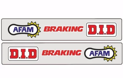 Swingarm Motocross Graphic Sticker Logo Adhesive Decal AFAM DID BRAKING 2 Pcs - 1
