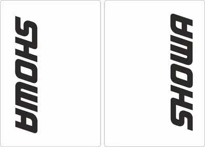 Showa Motocross Upper Fork Decal Stickers Graphic Set Adhesive White - 1
