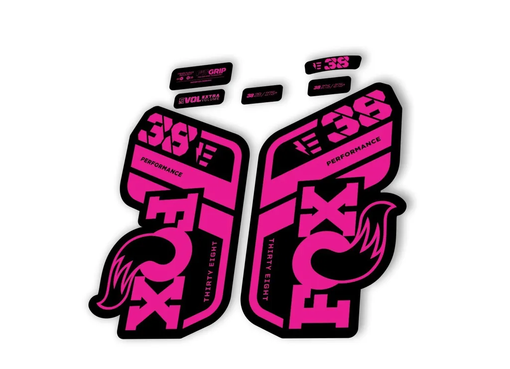 FOX 38 Performance E Bike 2021 Forks Suspension Factory Decal Sticker Pink - 1