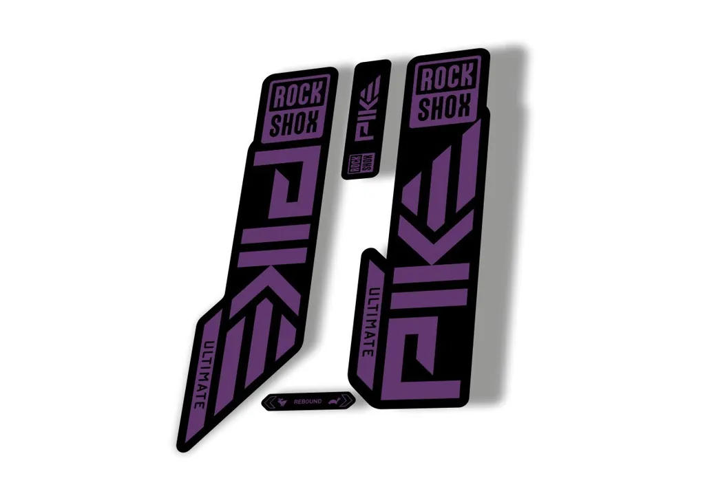 Rock Shox PIKE ULTIMATE 2023 Mountain Bike Cycling Decal Sticker Adhesive Purple - 1
