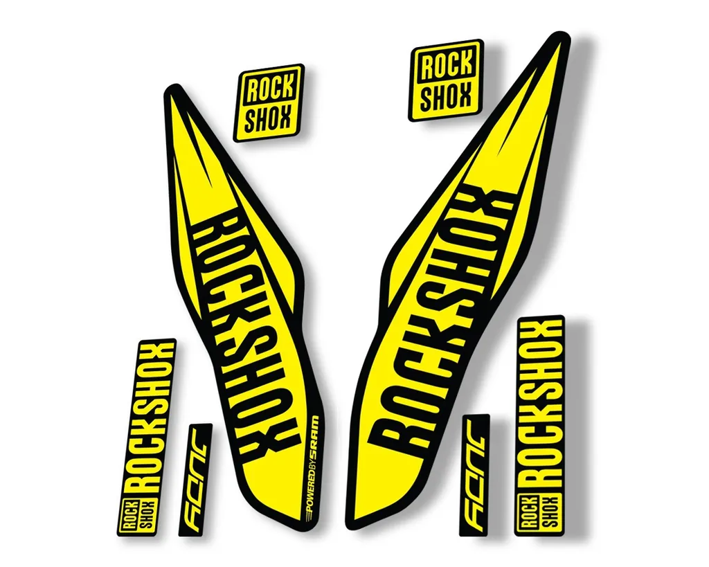 Rock Shox Judy 2017 Fork Decal Bike Cycling Sticker Adhesive Yellow - 1