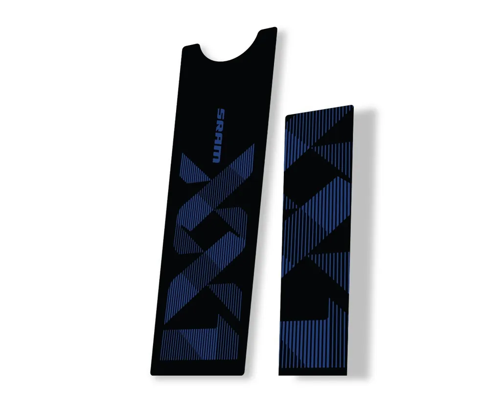 Crank Set Stickers Decals MTB Sram XX1 Eagle Dub 2018 Bicycle 2Pcs Dark Blue - 1