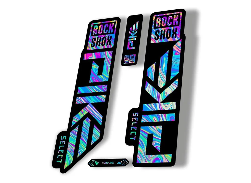 Rock Shox PIKE SELECT 2023 Mountain Bike Cycling Decal Sticker Oil Slick 1 - 1