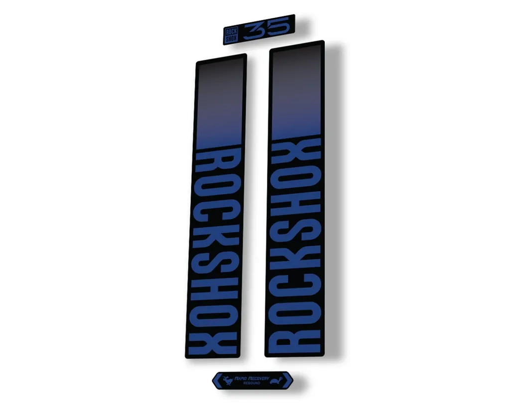 Rock Shox 35 2021 Fork Decal Mountain Bike Cycling Sticker Adhesive Dark Blue - 1