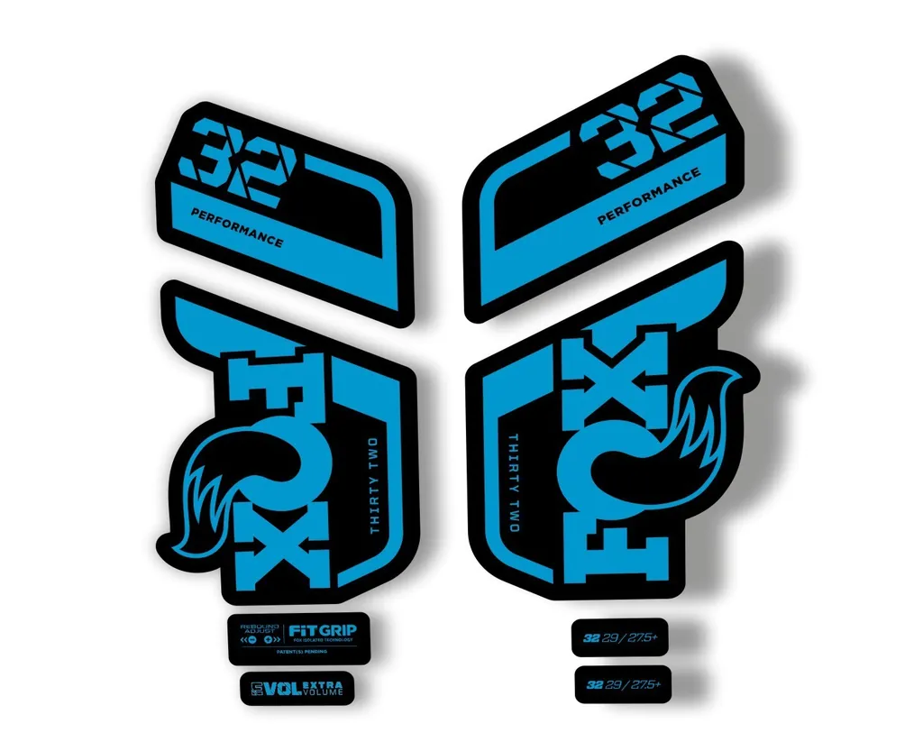 Fox 32 Performance 2021 Fork Suspension Factory Decal Sticker Adhesive Blue - 1