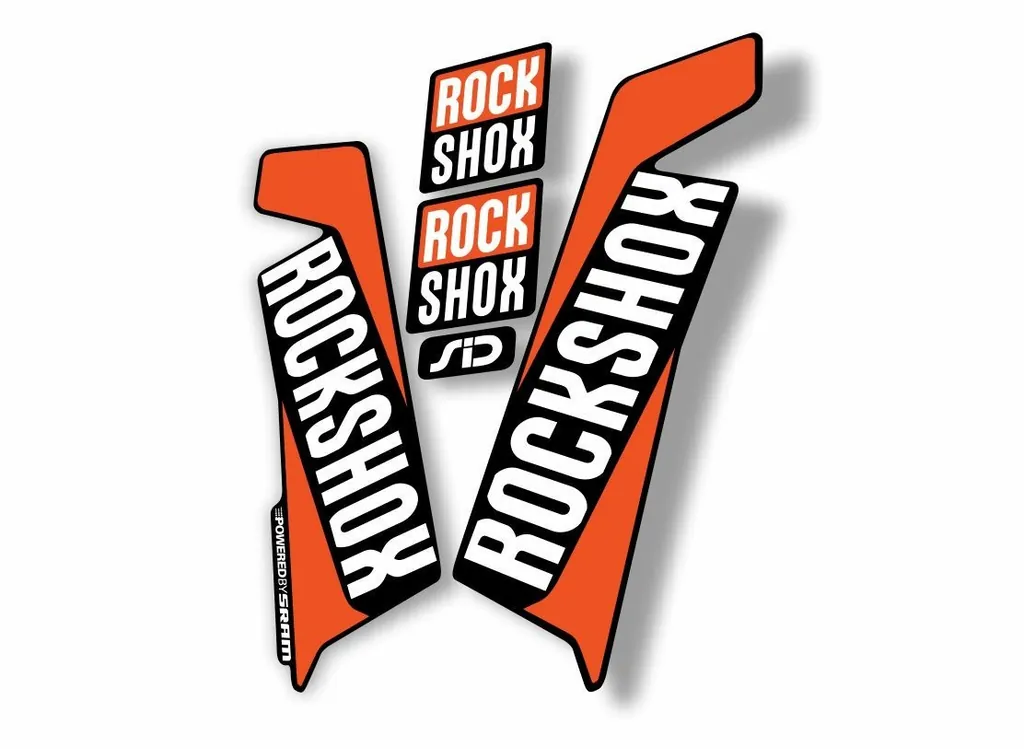 Rock Shox SID 2016-17 Mountain Bike Cycling Fork Decal Sticker Adhesive Orange - 1