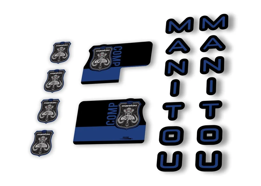 Manitou Mastadon Comp 2020 Fork Suspension Decal Kit Sticker Set Dark Blue - 1