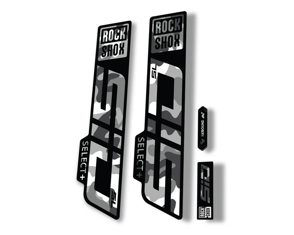 Rock Shox SID SL Select Plus 2021 Mountain Bike Cycling Decal Sticker White Camo - 1