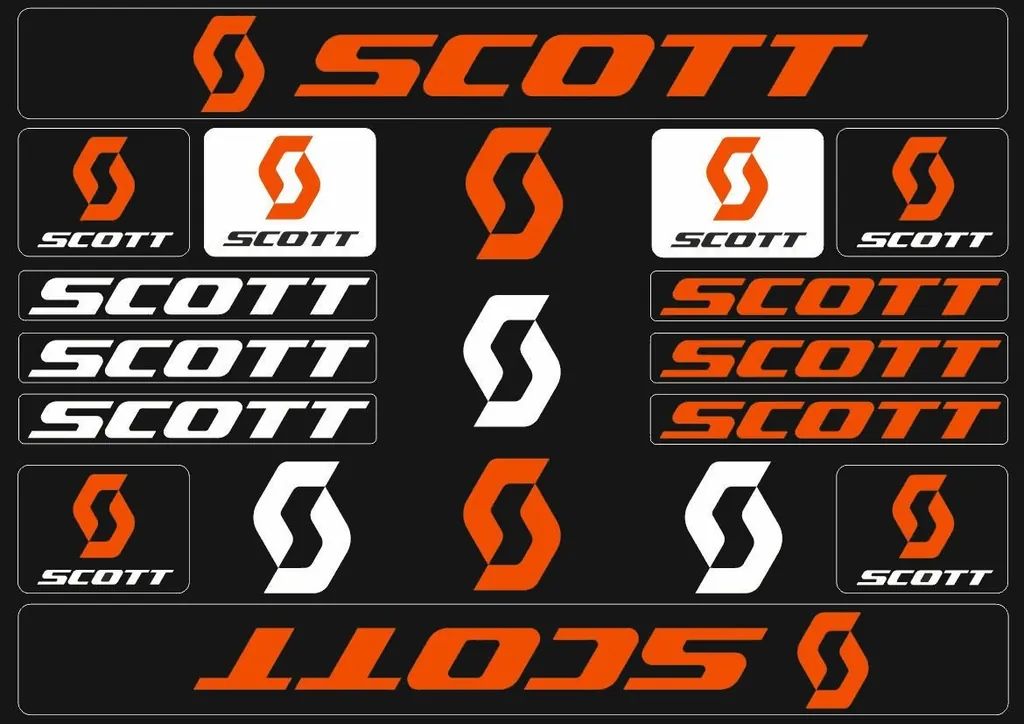 Bicycle Vinyl Stickers – Compatible with Scott Bikes – Orange - 1