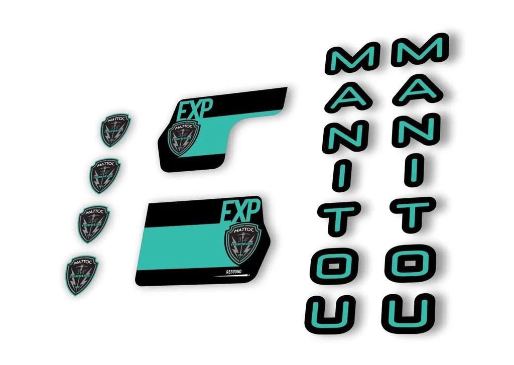 Manitou Mattoc Expert 2020 Fork Suspension Decal Kit Sticker Set Dolphin - 1