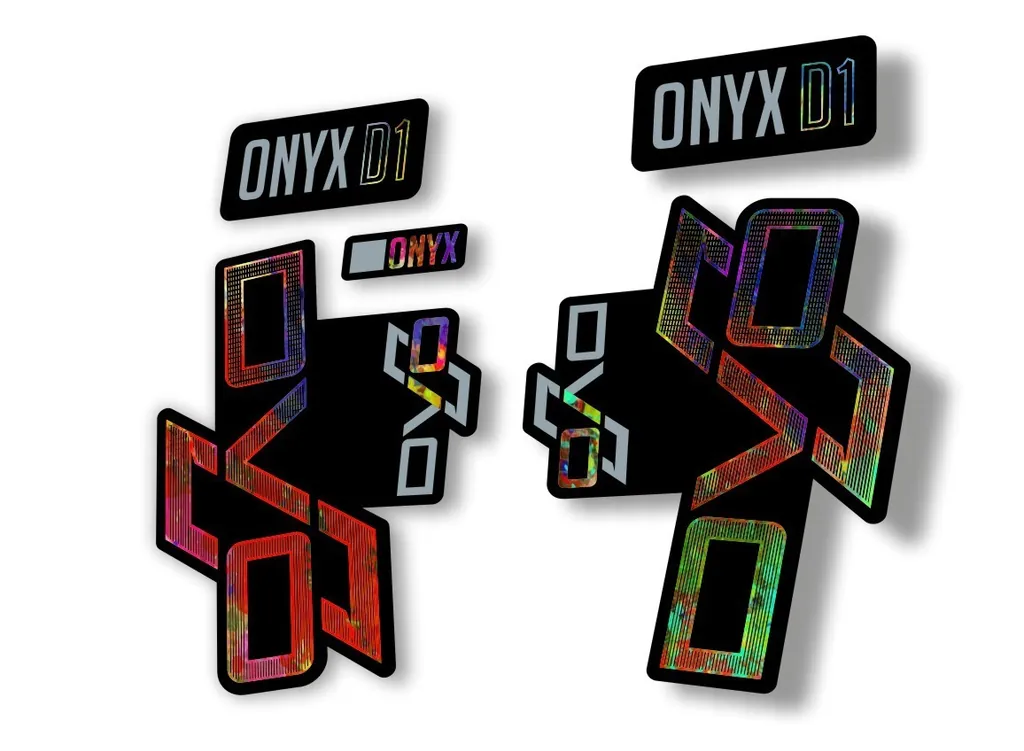 DVO Onyx D1 2022 Fork Suspension Sticker Factory Decal Adhesive Oil Slick - 1