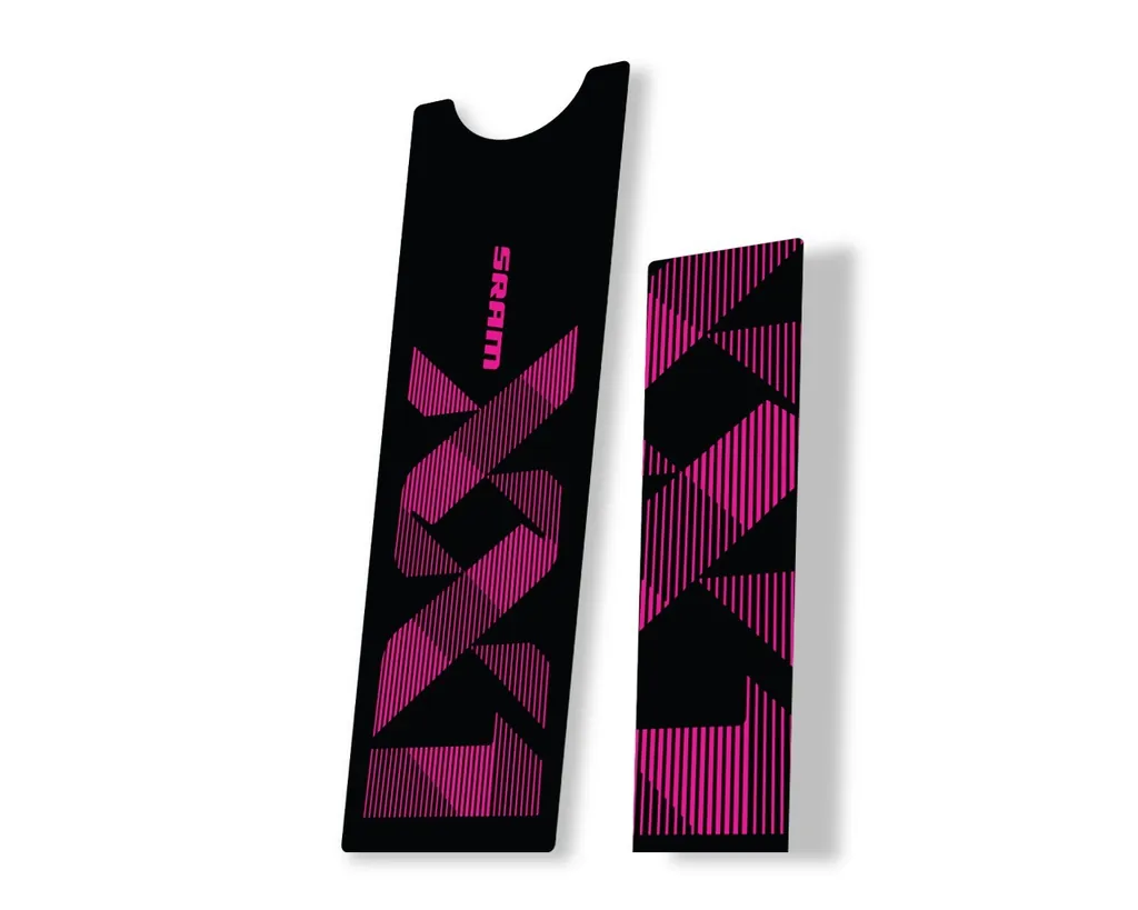Crank Set Stickers Decals MTB Sram XX1 Eagle Dub 2018 Bicycle 2Pcs Pink - 1