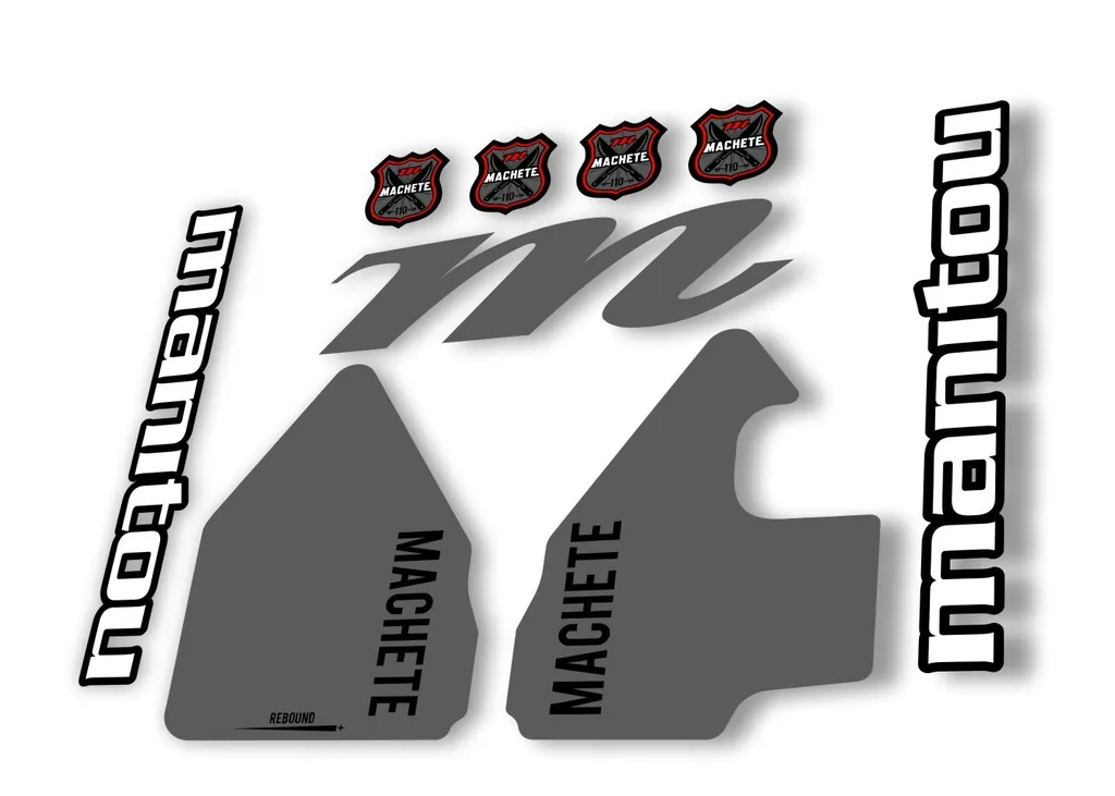 Manitou Machhete 110 Comp 2020 Fork Suspension Decal Kit Sticker Set Gray - 1