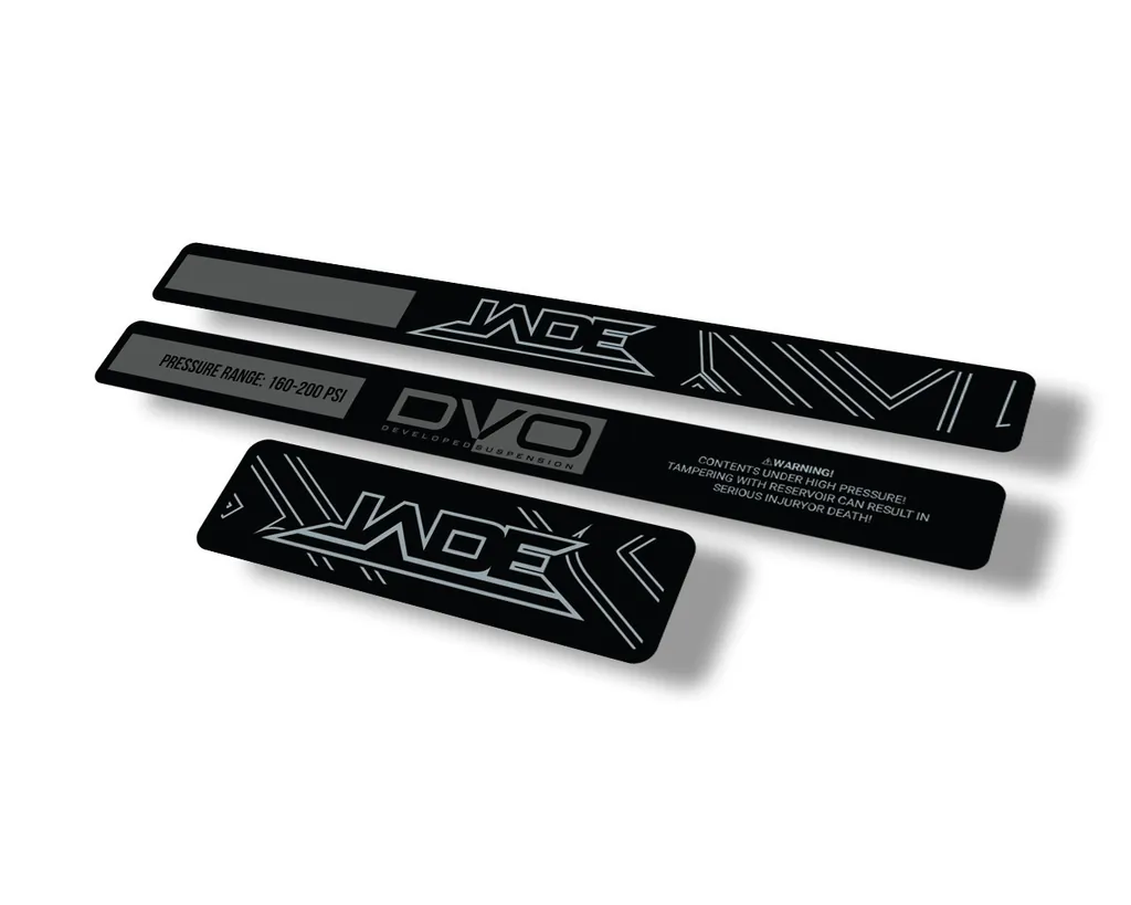 DVO Jade Coil 2020 Rear Shock Suspension Sticker Factory Decal Adhesive Gray - 1