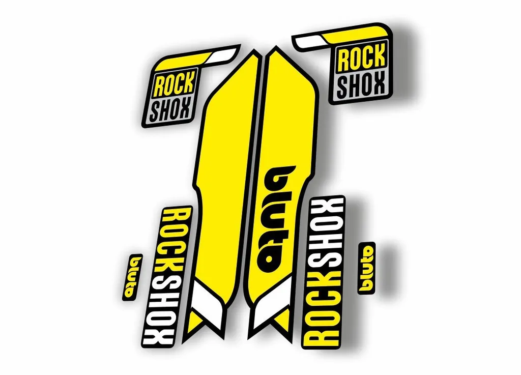 Rock Shox BLUTO 2016-17 Mountain Bike Cycling Fork Decal Sticker Yellow - 1