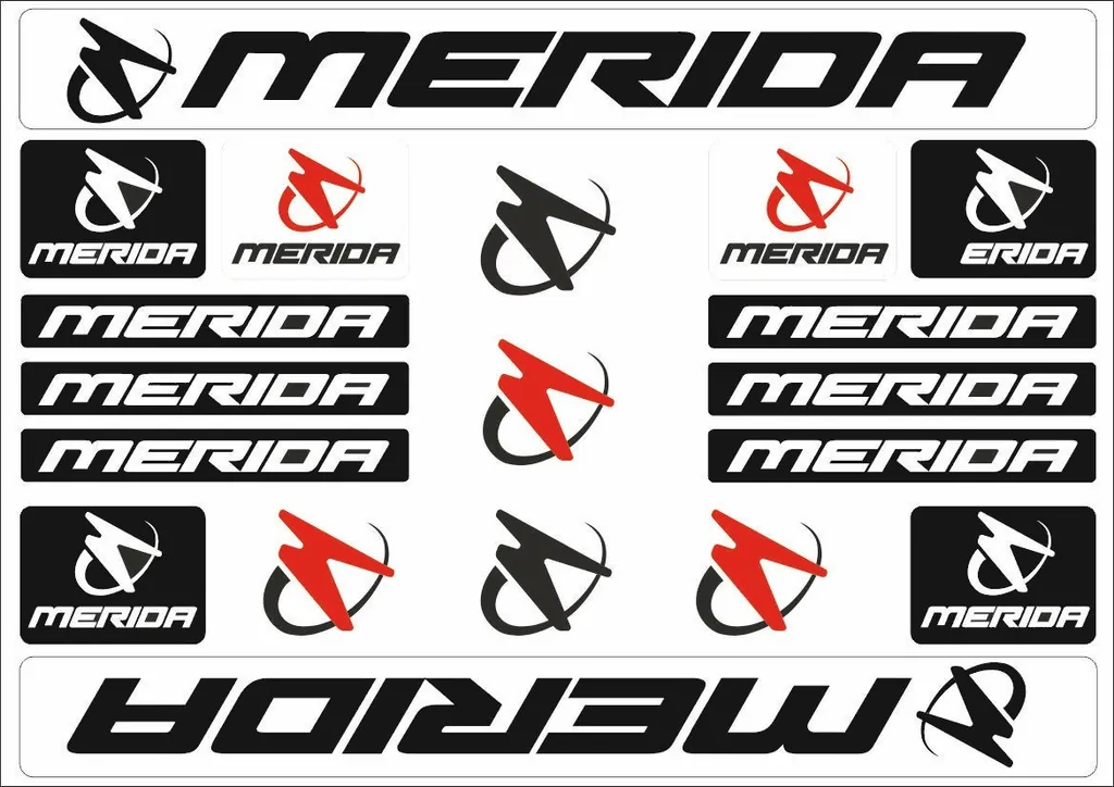 Bicycle Vinyl Stickers – Compatible with Merida Bikes – Black - 1