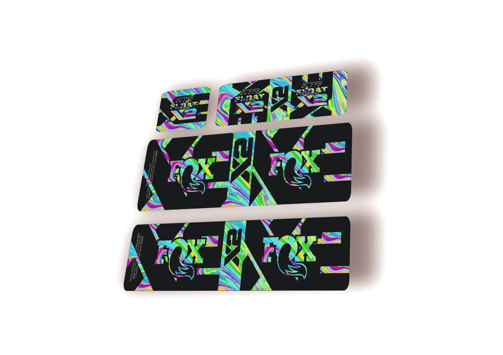 FOX Float X2 Elite 2026 Rear Shock Decal Sticker Kit Adhesive Oil Slick 1 - 1
