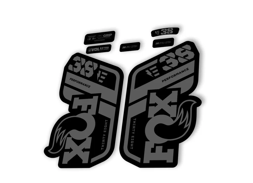 FOX 38 Performance E Bike 2021 Forks Suspension Factory Decal Sticker Gray - 1