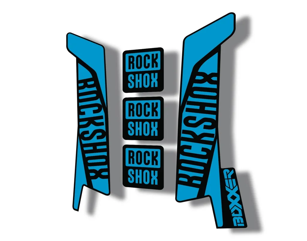 Rock Shox BOXXER 2017 Mountain Bike Cycling Decal Kit Sticker Blue - 1
