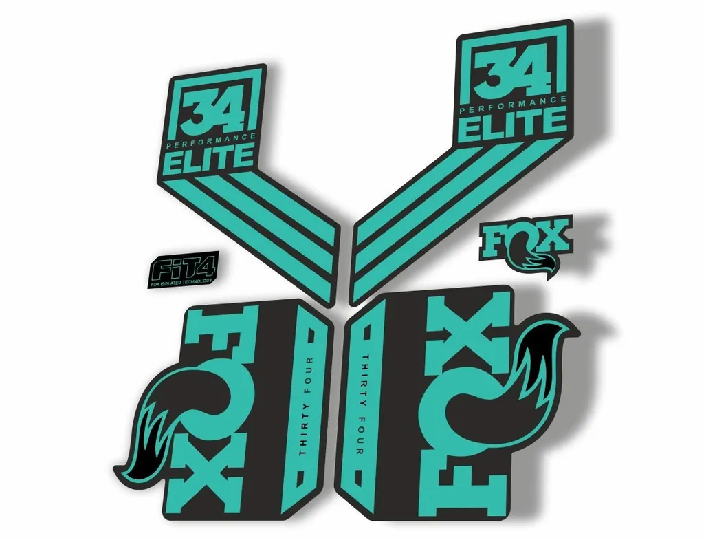 FOX 34 Elite Performance 2017-18 Fork Suspension Factory Decal Sticker Dolphin - 1