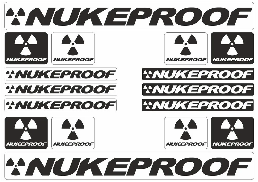 Bicycle Vinyl Stickers – Compatible with Nukeproof Mountain Bikes – Black - 1
