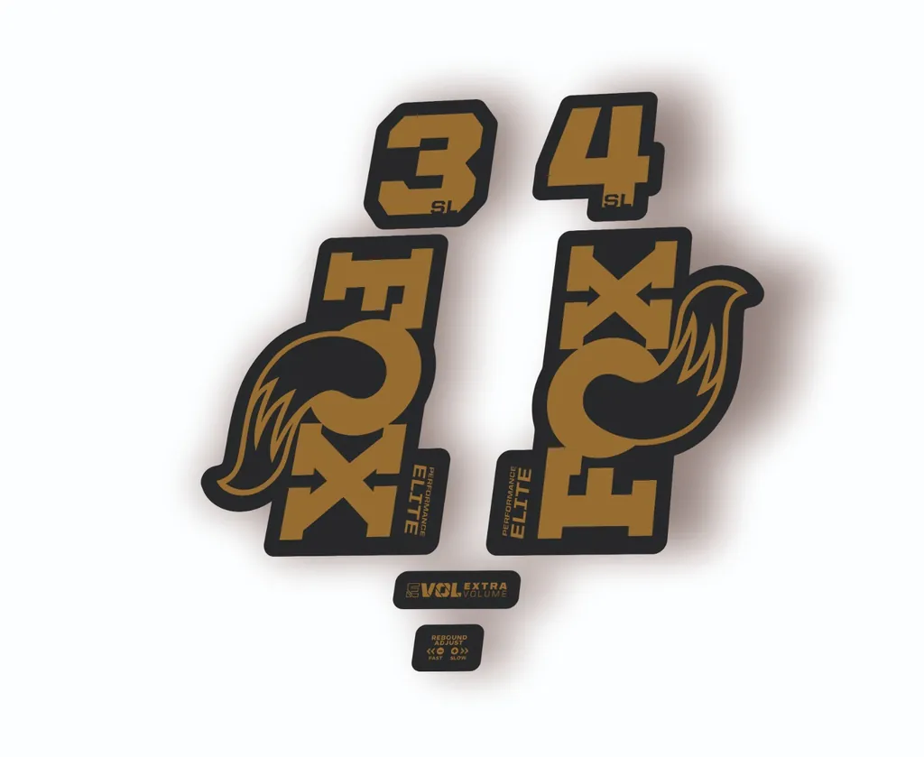 FOX 34 SL Elite Performance 2026 Fork Factory Decal Sticker Adhesive Gold - 1