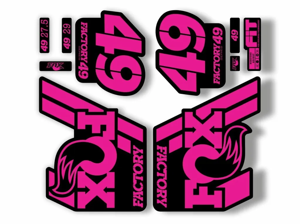 FOX 49 Float 2018-19 Forks Suspension Factory Decal Sticker Adhesive Pink - 1