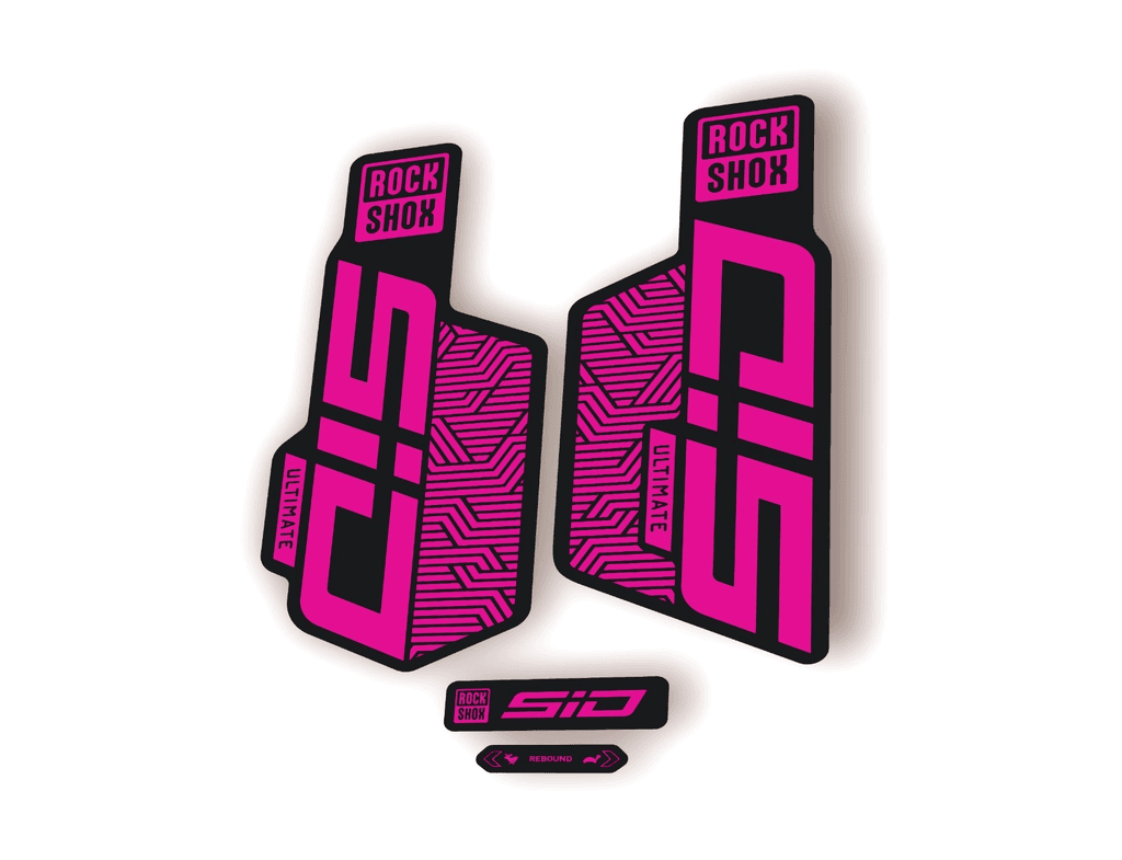 Rock Shox SID ULTIMATE 2025 Flight Attendant Bike Cycling Decal Sticker Pink - 1