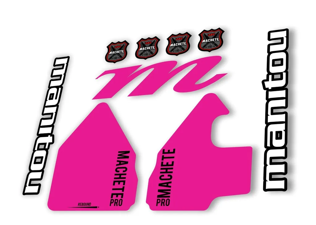 Manitou Machette 110 Pro 2020 Fork Suspension Decal Kit Sticker Pink - 1