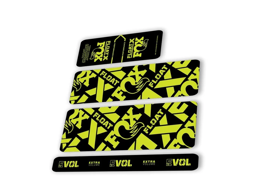 Fox 2022 Float X Performance Rear Shock Suspension Sticker Decal Lime Green - 1
