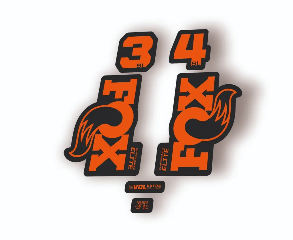 FOX 34 SL Elite Performance 2026 Fork Factory Decal Sticker Adhesive Orange - 1