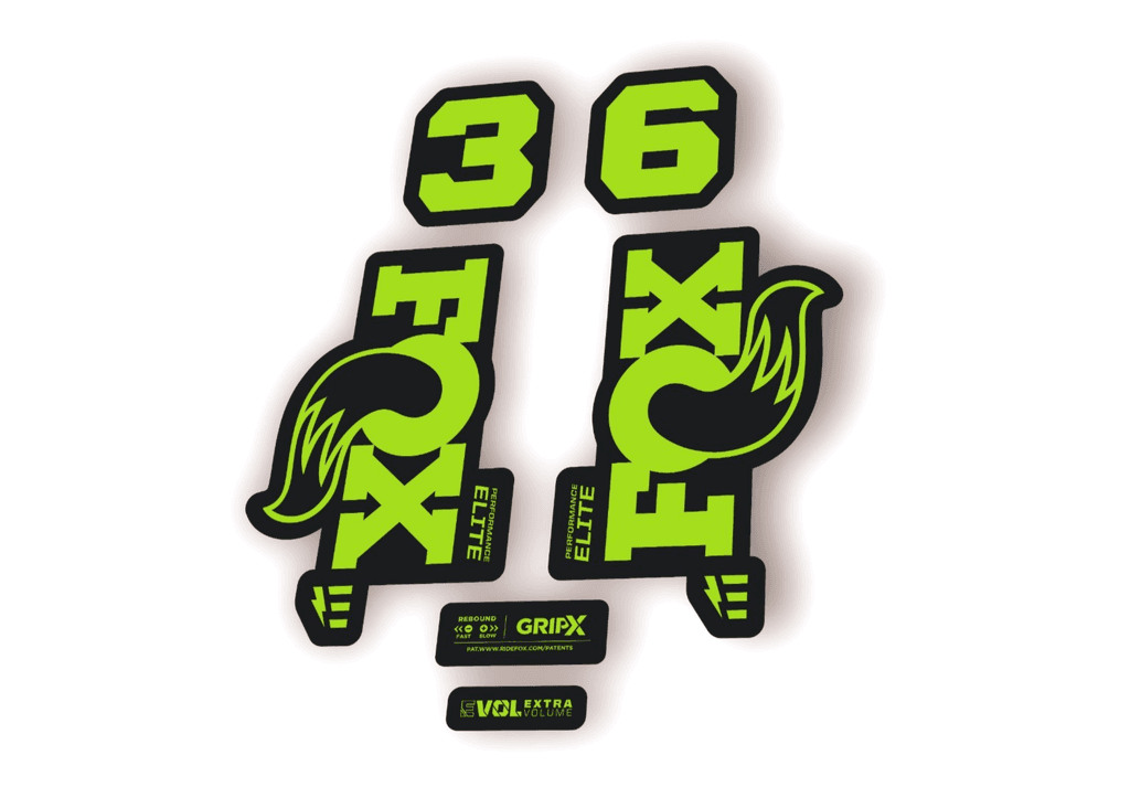 FOX 36 Elite E-Optimized 2026 Fork Factory Decal Sticker Adhesive Green - 1