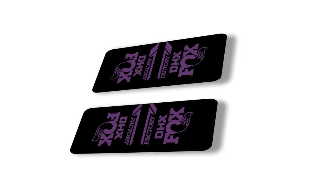 FOX DHX 2022 Factory Rear Shock Suspension Sticker Decal Adhesive Purple - 1