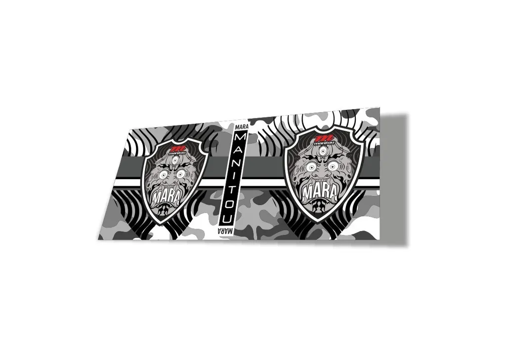 Manitou Mara 2020 Rear Shock Suspension Factory Sticker Decal White Camo - 1