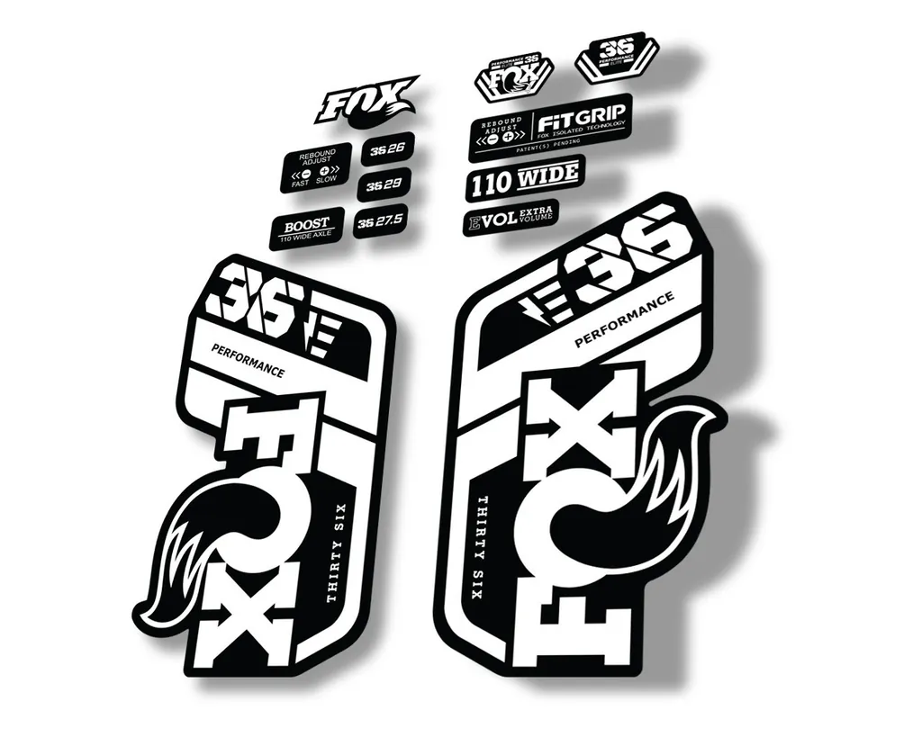 FOX 36 Performance E Bike 2021 Forks Suspension Factory Decal Sticker White - 1