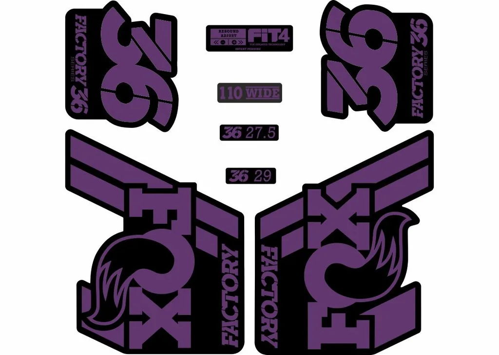 FOX 36 Float 2018-19 Forks Suspension Factory Decals Stickers Adhesive Purple - 1