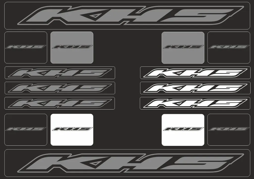 Bicycle Vinyl Frame Stickers – Compatible with KHS Mountain Bikes – Gray - 1