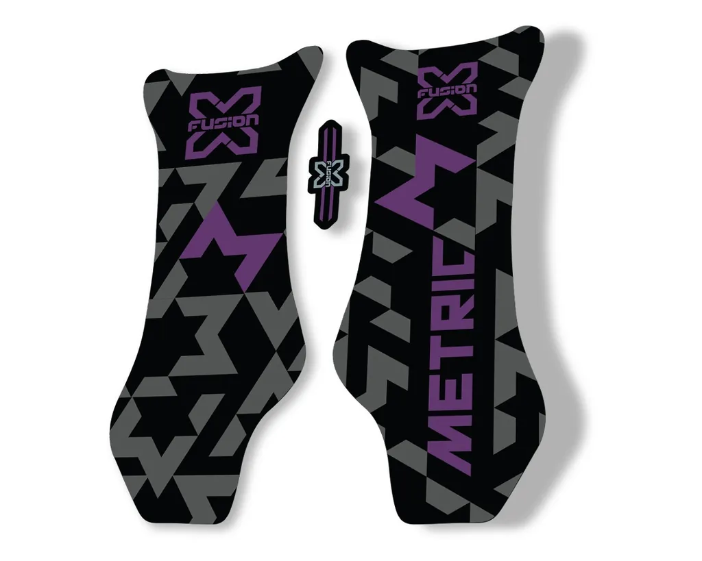 X Fusion Metric 2018 Front Shock Suspension Sticker Factory Decal Purple - 1
