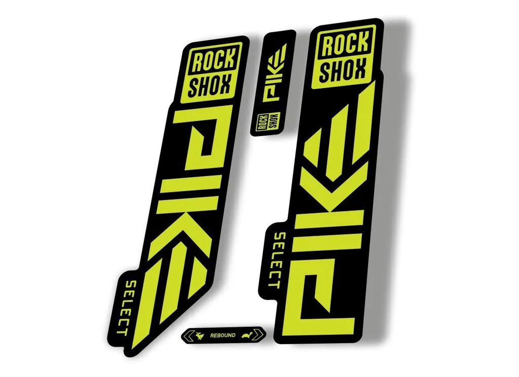 Rock Shox PIKE SELECT 2023 Mountain Bike Cycling Decal Sticker Lime Green - 1