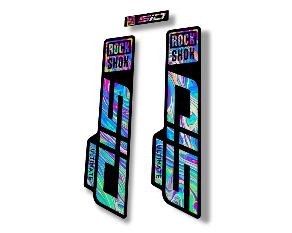 Rock Shox SID 2021 ULTIMATE Fork Decal Mountain Bike Cycling Sticker Oil Slick1 - 1