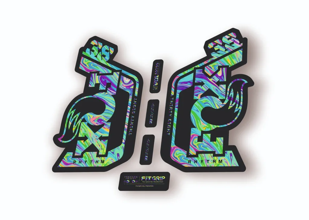 Fox 38 Rhythm 2024 Fork Suspension Factory Decal Sticker Adhesive Oil Slick 1 - 1