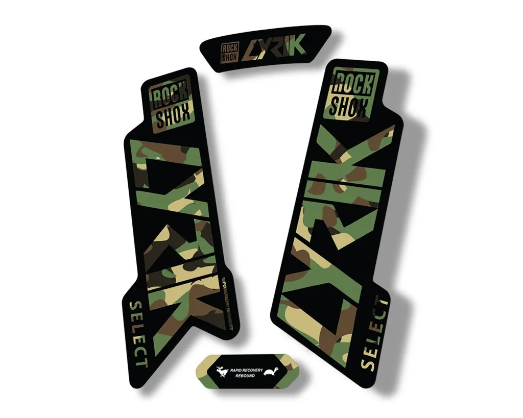 Rock Shox LYRIK 2020 ULTIMATE Mountain Bike Cycling Decal Sticker Camo - 1