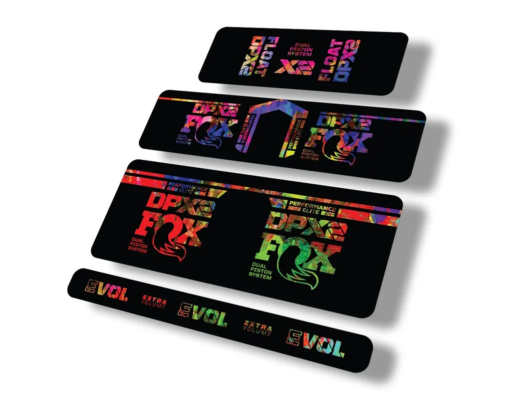 FOX Float DPX2 Performance Elite 2021 Rear Shock Sticker Decal Oil Slick - 1