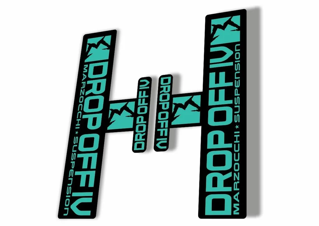 Marzocchi Drop Off 4 IV 2006 Fork Suspension Sticker Decal Kit Adhesive Dolphin - 1