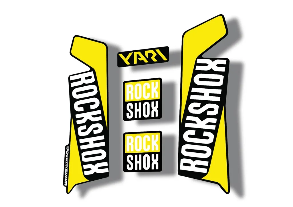 Rock Shox YARI 2017 Fork Decal Mountain Bike Cycling Sticker Adhesive Yellow - 1